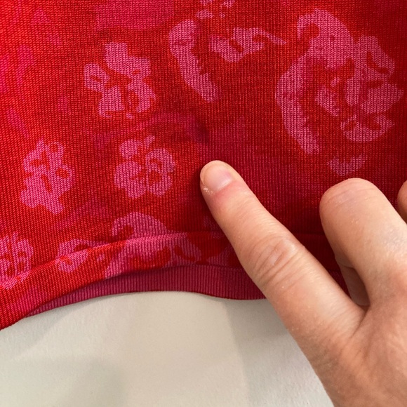 Harold's 3/4 Sleeve Silk Blend Floral Knit Top Women's Size L Red Pink Pullover - Picture 6 of 6